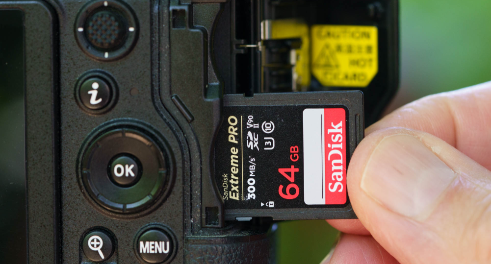Ensure the appropriate capacity in the memory card